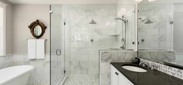 bathroom shower door installation in Cypress