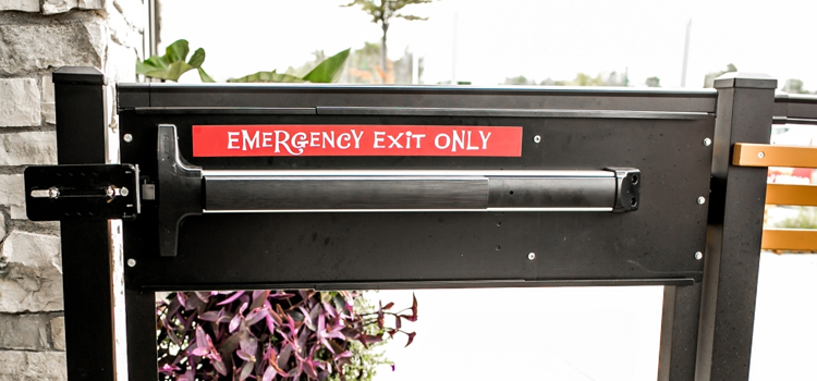 emergency push bar installation in Cypress
